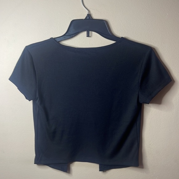 Black small crop top. Brand is Vine and Valley. - Picture 2 of 2